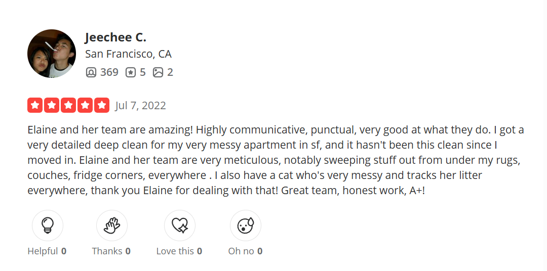 Yelp customer review screenshot 10