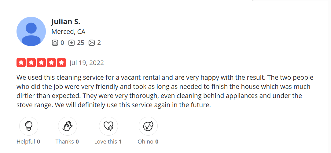 Yelp customer review screenshot 14