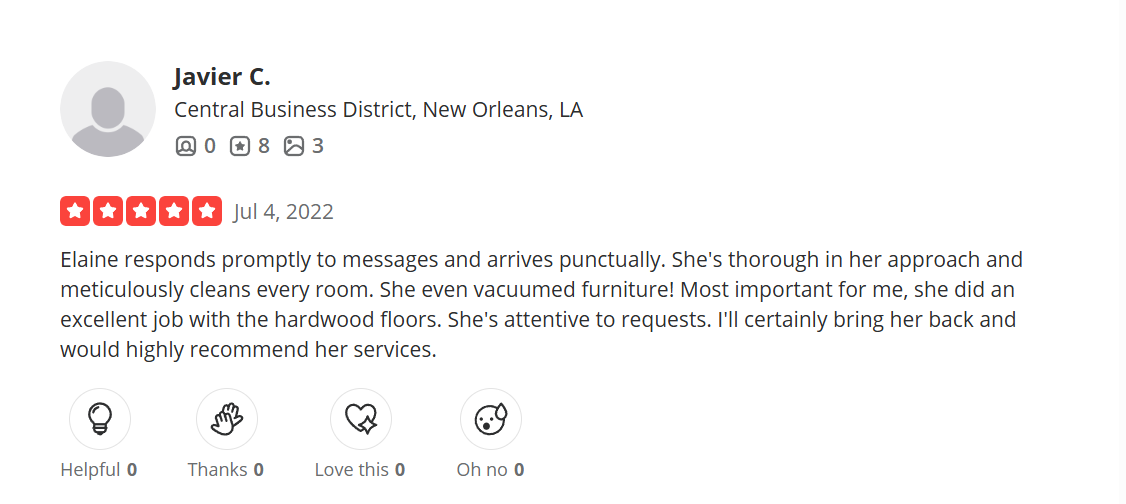 Yelp customer review screenshot 16