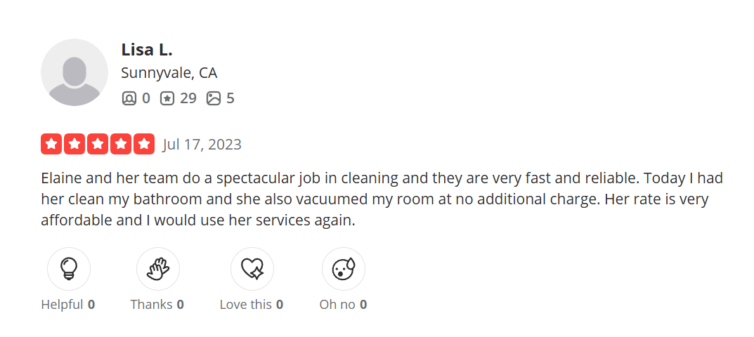 Yelp customer review screenshot 18
