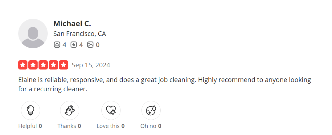 Yelp customer review screenshot 21