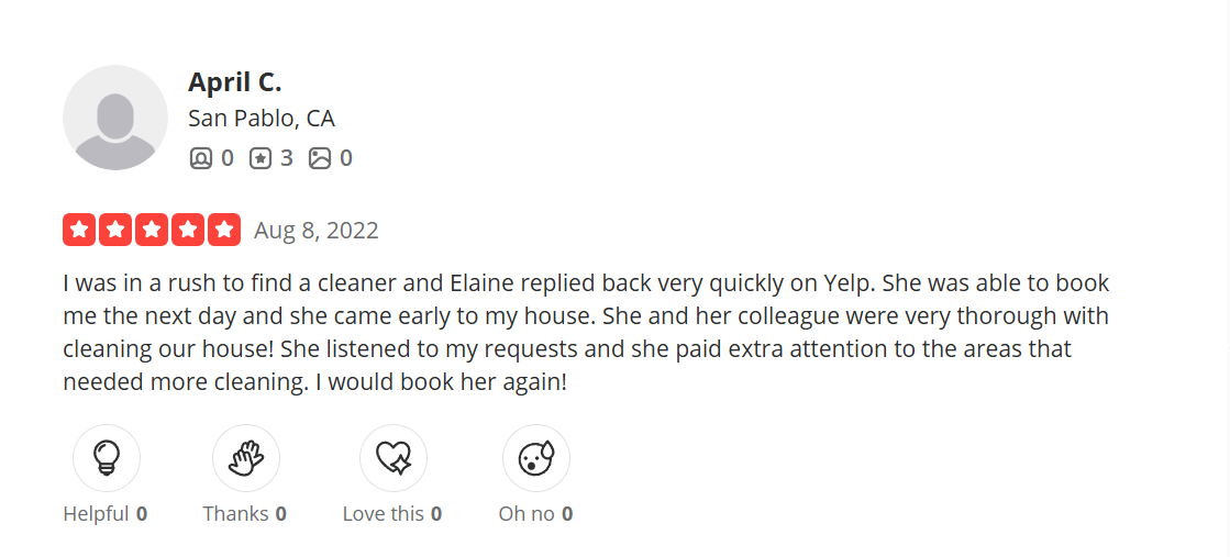 Yelp customer review screenshot 23