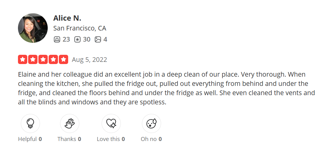 Yelp customer review screenshot 8